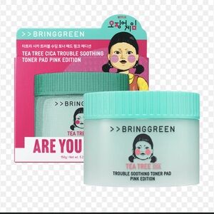 BringGreen Tea Tree Cica Toner Pad (90 PADS) (squid games)